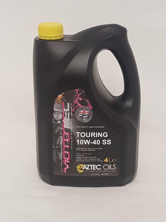 Super 4T 10w/40 Semi- Synthetic Motorcycle Engine Oil Meets JASO MA2 Spec. 4Ltr